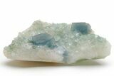 Cubic, Blue-Green Fluorite Crystal Cluster with Phantoms - China #217446-2